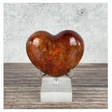 Carved Carnelian Heart