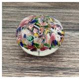 Millefiori Art Glass Paperweight