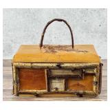 Folk Art Willow Twig Trinket Box