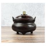 Antique Xuande Chinese Bronze Tripod Censer
