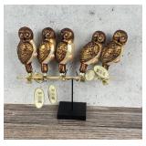 Midwest Glassworks Blown Glass Owl Ornaments
