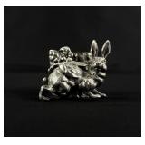 Simpson Hall Rabbit Silverplate Toothpick Holder