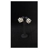 Sterling Silver Ball Cluster Earrings