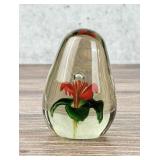 Art Glass Flower Paperweight