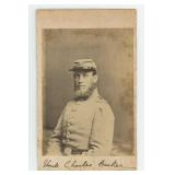 Civil War Confederate Officer Named CDV Photo