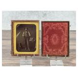 Butcher & Dog Occupational Tintype Photo