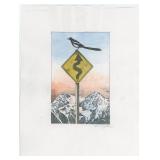 Monte Dolack Magpie Watercolor Study