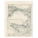 Monte Dolack Blackfoot River Poster Study