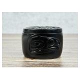 Northwest Coast Haida Pearlite Lidded Box
