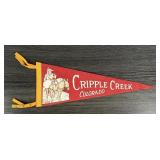 Cripple Creek Colorado Souvenir Pennant