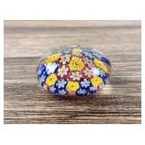 Millefiori Art Glass Paperweight
