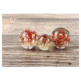 Group Of Millefiori Art Glass Paperweight