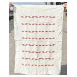 Antique Handmade Flying Geese Quilt