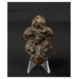 Art Nouveau Bronze Iris Flower Paperclip