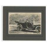 1913 Fishermen In Car Cabinet Card photo