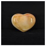 Carved Banded Onyx Heart