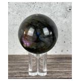 Carved Labradorite Sphere