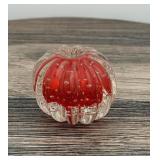 Murano Art Glass Ribbed Paperweight