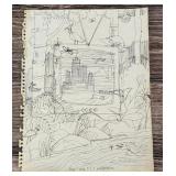 Monte Dolack Original Pen & Ink Drawing