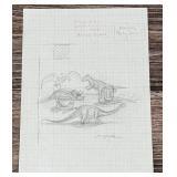 Monte Dolack Original Pencil Drawing