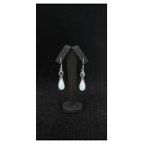 Sterling Silver Larimar & Topaz Earrings
