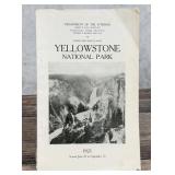 1921 Yellowstone National Park Rules & Regulations