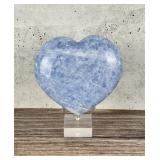 Carved Blue Celestite Heart