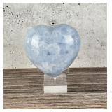 Carved Blue Celestite Heart