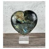 Carved Labradorite Heart