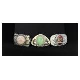 Group Of Cabochon Cowboy Belt Buckles