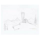 Monte Dolack Original Bear Drawing