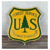 Porcelain USFS US Forest Service Shield Sign