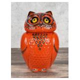 Anthropologie Orange Owl Cookie Jar Retired