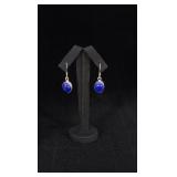 Navajo Sterling Silver Lapis Earrings