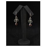 Sterling Silver Garnet Earrings