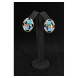 Carolyn Relios Sterling Multi Stone Earrings