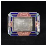 Art Nouveau Sterling Enamel Picture Frame