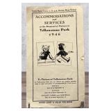 1946 Yellowstone Park Accommodations & Services