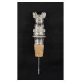 Sterling Silver Scottie Dog Wine Stopper Pourer