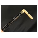 Alaskan Gold Miner Ivory Walking Stick Cane