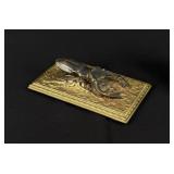 Austrian Vienna Bronze Stag Beetle Paperclip