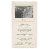 1924 Yellowstone National Park Canyon Hotel Menu