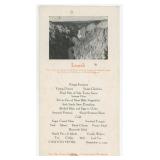 1924 Yellowstone National Park Canyon Hotel Menu