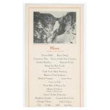 1924 Yellowstone National Park Canyon Hotel Menu