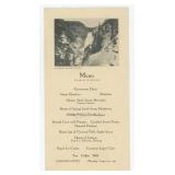 1923 Yellowstone National Park Canyon Hotel Menu