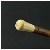 Alaskan Gold Miner Ivory Walking Stick Cane