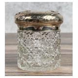 Sterling Silver Crystal Powder Jar