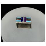 Zuni Sterling Inlaid Cowboy Ranger Belt Loop