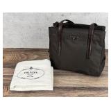 Prada Tessuto Brown Nylon Tote Bag