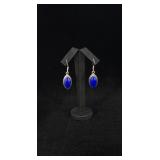 Navajo Sterling Silver Lapis Lazuli Earrings